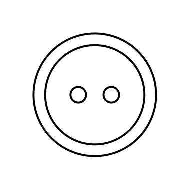 düğme simgesi. Tasarım biçimi beyaz arkaplanda izole edildi