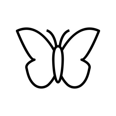 Kelebek ikonu. Tasarım biçimi beyaz arkaplanda izole edildi