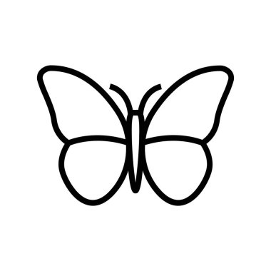 Kelebek ikonu. Tasarım biçimi beyaz arkaplanda izole edildi