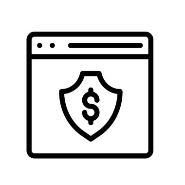 İş ikonu. Tasarım biçimi beyaz arkaplanda izole edildi