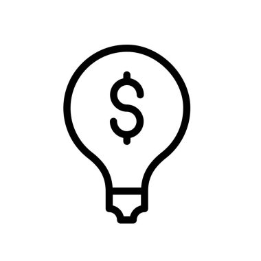 İş ve finans ikonu. Tasarım biçimi beyaz arkaplanda izole edildi