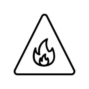 Yakma simgesi. Tasarım biçimi beyaz arkaplanda izole edildi