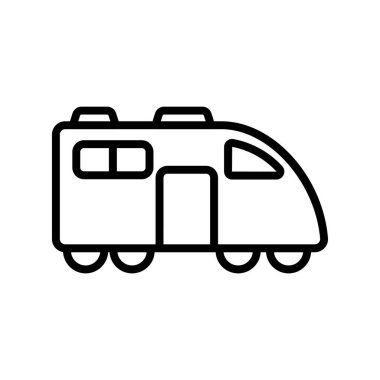 Hızlı tren ikonu. Tasarım biçimi beyaz arkaplanda izole edildi