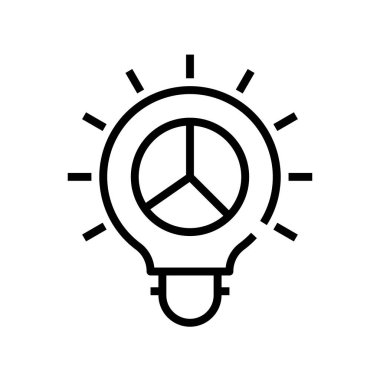 Ampul simgesi. Tasarım biçimi beyaz arkaplanda izole edildi