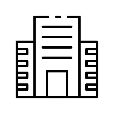 Binaların simgesi. Tasarım biçimi beyaz arkaplanda izole edildi