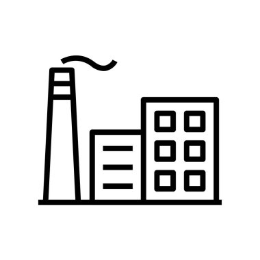 Bina simgesi. Tasarım biçimi beyaz arkaplanda izole edildi