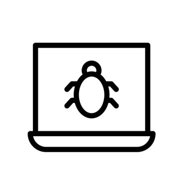 Böcek simgesi. Tasarım biçimi beyaz arkaplanda izole edildi