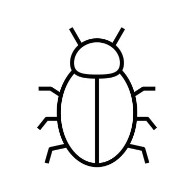 Böcek simgesi. Tasarım biçimi beyaz arkaplanda izole edildi