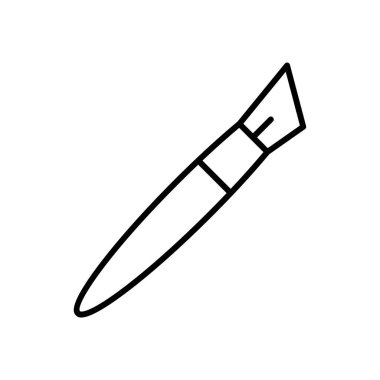 fırça simgesi. Tasarım biçimi beyaz arkaplanda izole edildi