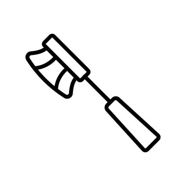 fırça simgesi. Tasarım biçimi beyaz arkaplanda izole edildi