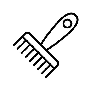 fırça simgesi. Tasarım biçimi beyaz arkaplanda izole edildi