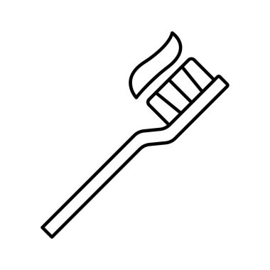 fırça simgesi. Tasarım biçimi beyaz arkaplanda izole edildi