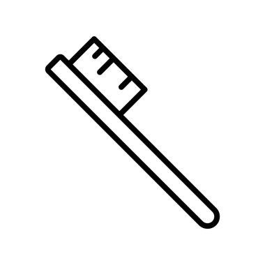 diş fırçası ikonu. Tasarım biçimi beyaz arkaplanda izole edildi