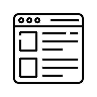 Tarayıcı simgesi. Tasarım biçimi beyaz arkaplanda izole edildi