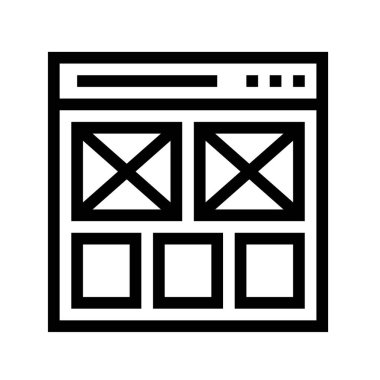 Tarayıcı simgesi. Tasarım biçimi beyaz arkaplanda izole edildi