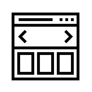 Tarayıcı simgesi. Tasarım biçimi beyaz arkaplanda izole edildi