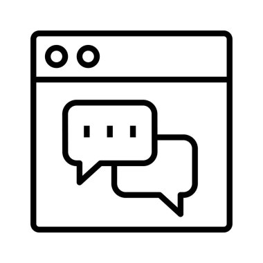 Tarayıcı simgesi. Tasarım biçimi beyaz arkaplanda izole edildi