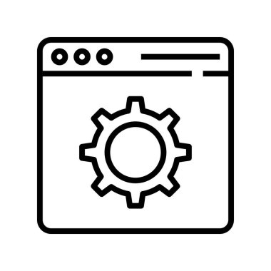 Tarayıcı simgesi. Tasarım biçimi beyaz arkaplanda izole edildi