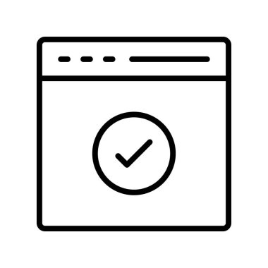 Tarayıcı simgesi. Tasarım biçimi beyaz arkaplanda izole edildi