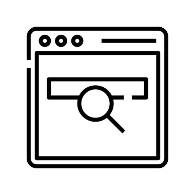 Tarayıcı simgesi. Tasarım biçimi beyaz arkaplanda izole edildi