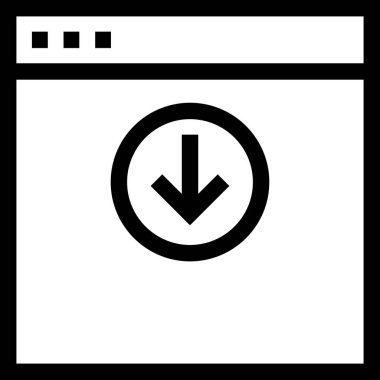 Tarayıcı simgesi. Tasarım biçimi beyaz arkaplanda izole edildi