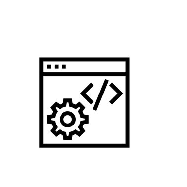 Tarayıcı simgesi. Tasarım biçimi beyaz arkaplanda izole edildi