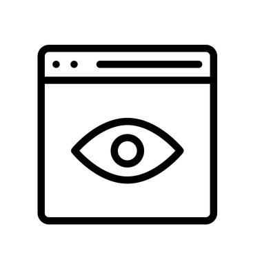 Tarayıcı simgesi. Tasarım biçimi beyaz arkaplanda izole edildi