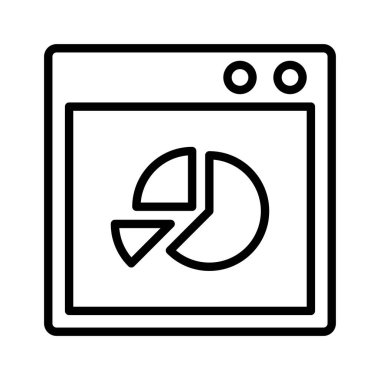 Tarayıcı simgesi. Tasarım biçimi beyaz arkaplanda izole edildi