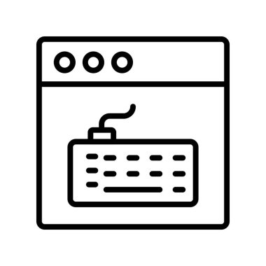 Tarayıcı simgesi. Tasarım biçimi beyaz arkaplanda izole edildi