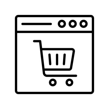 Tarayıcı simgesi. Tasarım biçimi beyaz arkaplanda izole edildi