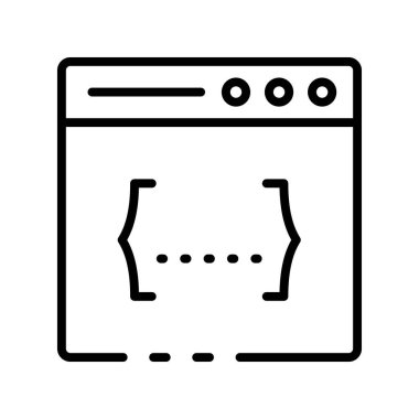 Tarayıcı simgesi. Tasarım biçimi beyaz arkaplanda izole edildi