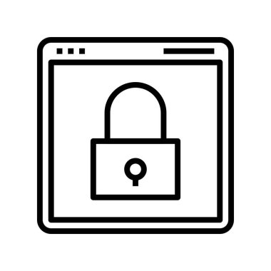 Tarayıcı simgesi. Tasarım biçimi beyaz arkaplanda izole edildi