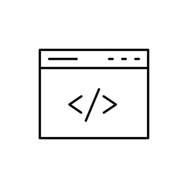 Tarayıcı simgesi. Tasarım biçimi beyaz arkaplanda izole edildi