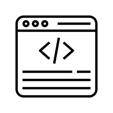 Tarayıcı simgesi. Tasarım biçimi beyaz arkaplanda izole edildi