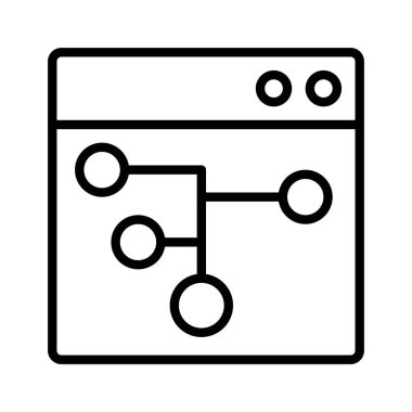 Tarayıcı simgesi. Tasarım biçimi beyaz arkaplanda izole edildi