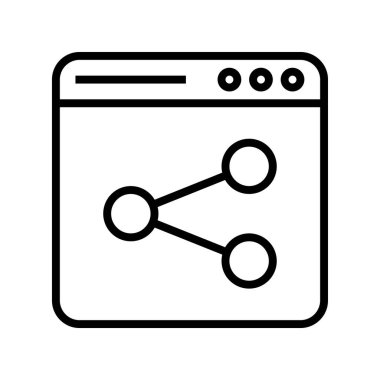 Tarayıcı simgesi. Tasarım biçimi beyaz arkaplanda izole edildi