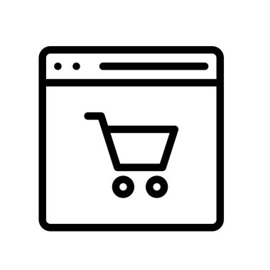 Tarayıcı simgesi. Tasarım biçimi beyaz arkaplanda izole edildi