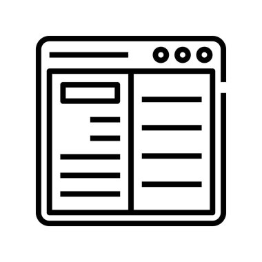 Tarayıcı simgesi. Tasarım biçimi beyaz arkaplanda izole edildi