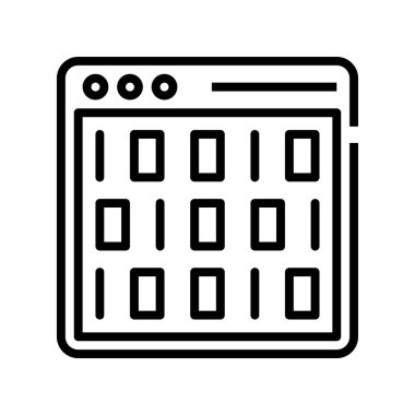 Tarayıcı simgesi. Tasarım biçimi beyaz arkaplanda izole edildi