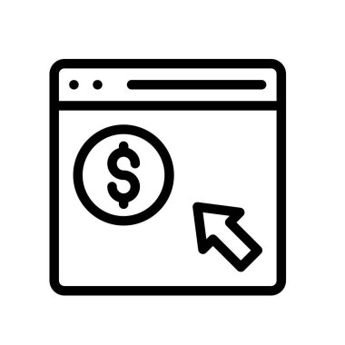 Tarayıcı simgesi. Tasarım biçimi beyaz arkaplanda izole edildi