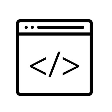 Tarayıcı simgesi. Tasarım biçimi beyaz arkaplanda izole edildi