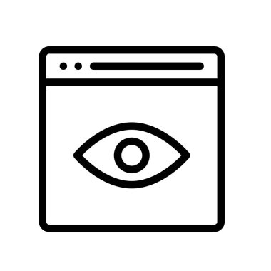 Tarayıcı simgesi. Tasarım biçimi beyaz arkaplanda izole edildi