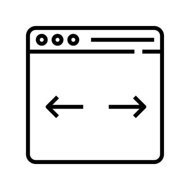 Tarayıcı simgesi. Tasarım biçimi beyaz arkaplanda izole edildi