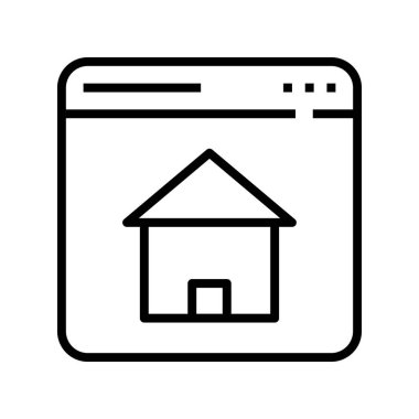 Tarayıcı simgesi. Tasarım biçimi beyaz arkaplanda izole edildi