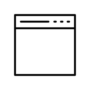 Tarayıcı simgesi. Tasarım biçimi beyaz arkaplanda izole edildi