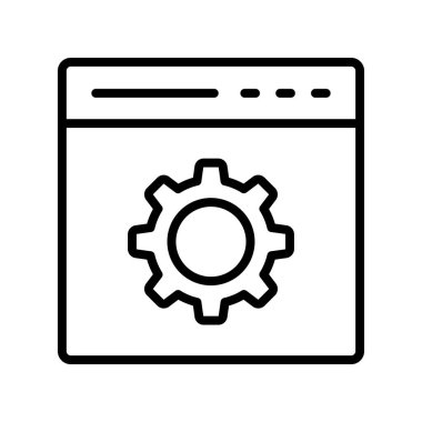 Tarayıcı simgesi. Tasarım biçimi beyaz arkaplanda izole edildi