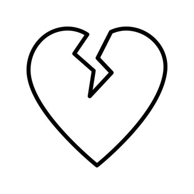 Kırık ikon. Tasarım biçimi beyaz arkaplanda izole edildi