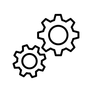 Simgeyi yapılandır. Tasarım biçimi beyaz arkaplanda izole edildi
