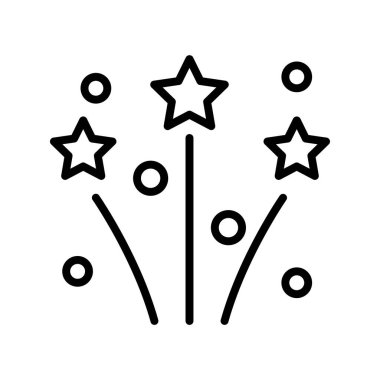 konfeti ikonu. Tasarım biçimi beyaz arkaplanda izole edildi