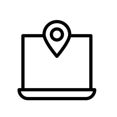 Bilgisayar simgesi. Tasarım biçimi beyaz arkaplanda izole edildi